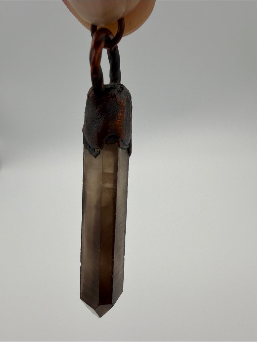 Smoky Quartz Point Pendant - Handcrafted